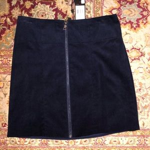 BCBGMAXAZRIA - Corduroy Mini Skirt - Dark Navy - S